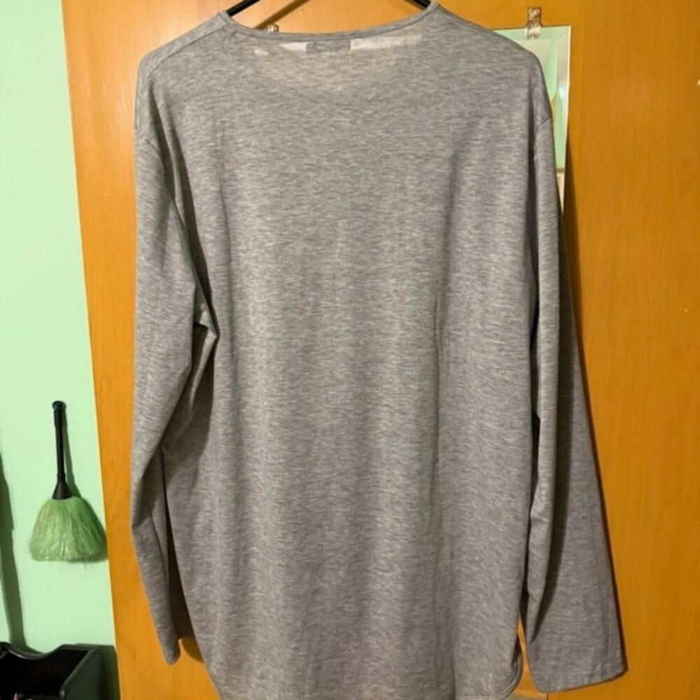 Gray Long Sleeve Men's Tee